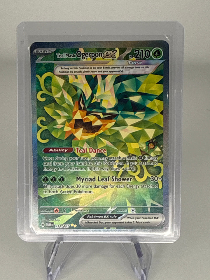 Pokemon TCG 2024 Teal Mask Ogerpon EX Twighlight Masquerade Special Illustration Rare, 211/167