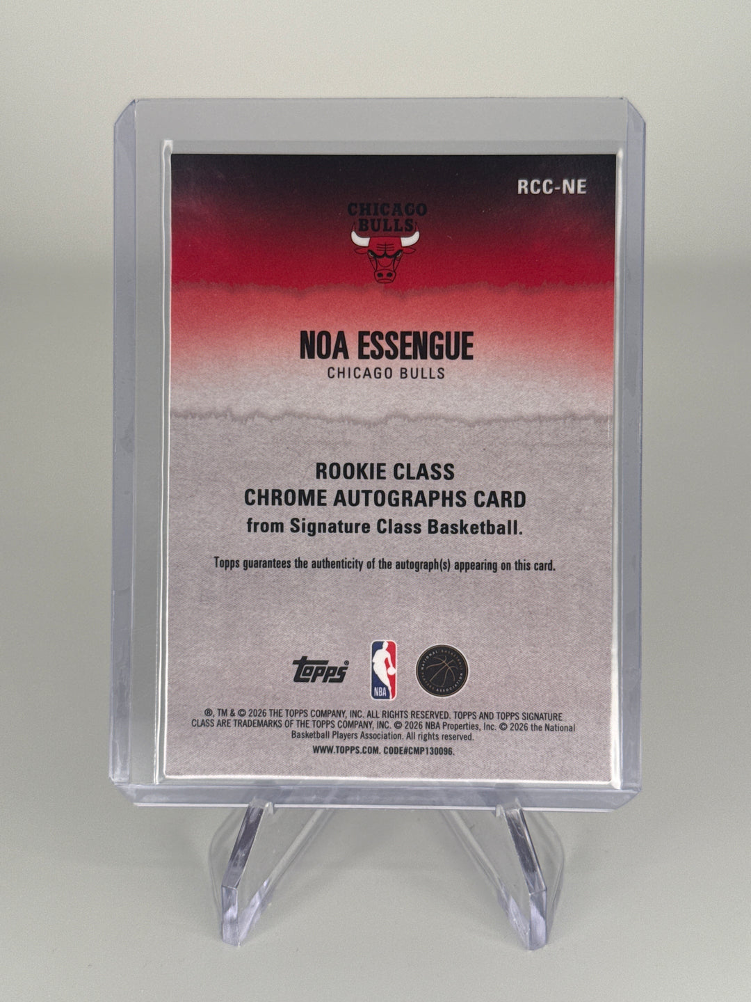 Noa Essengue 2026 Topps Signature Class Chrome Rookie Auto, 24/25
