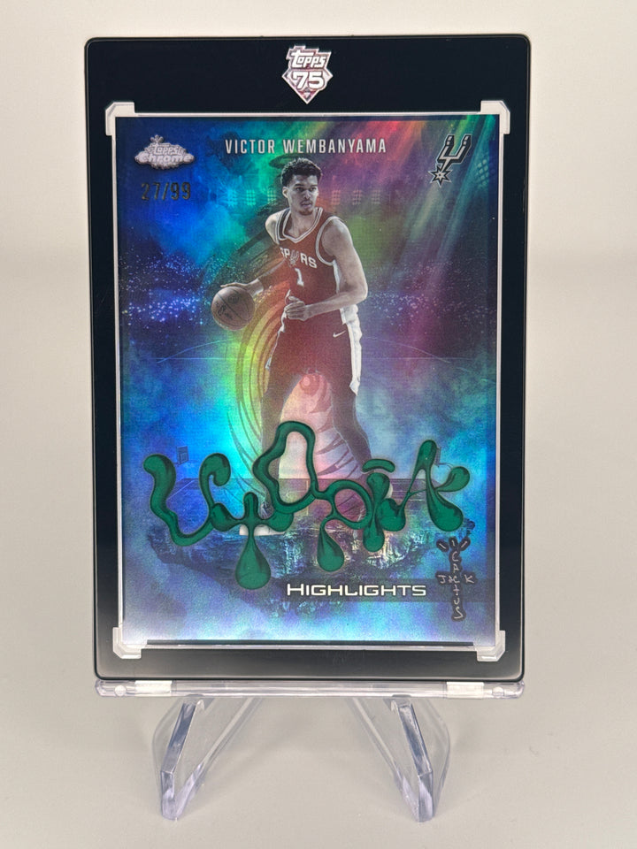 Victor Wembanyama 2026 Topps Chrome Cactus Jack Utopia Green Refractor, 27/99