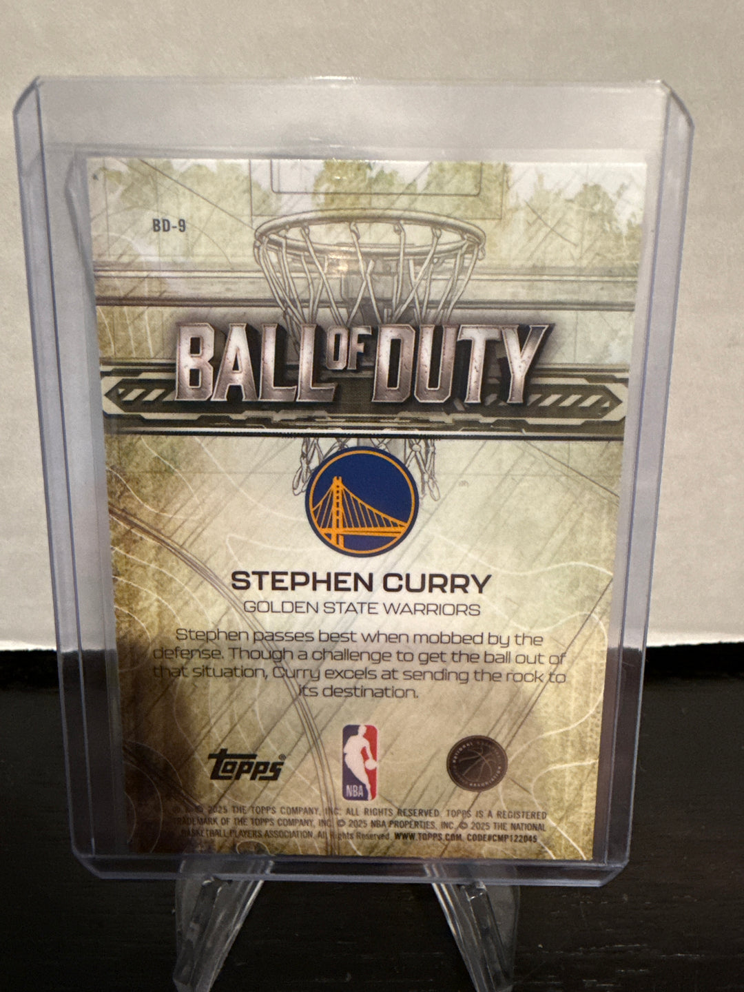 Stephen Curry 2025 Topps Basketball Ball of Duty Aqua Refractor, 099/199