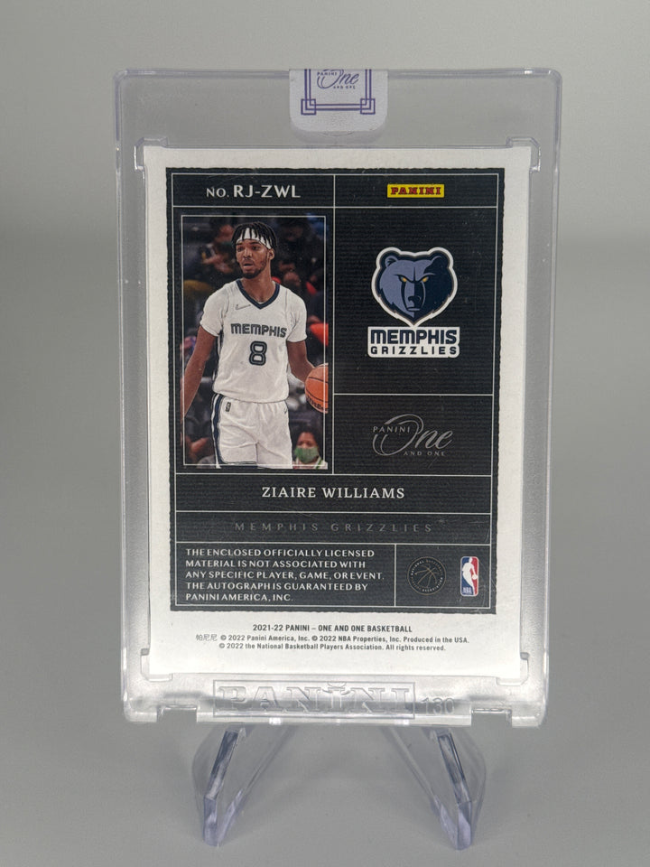 Ziaire Williams 2021 Panini One Rookie Patch Auto Pink, 09/15