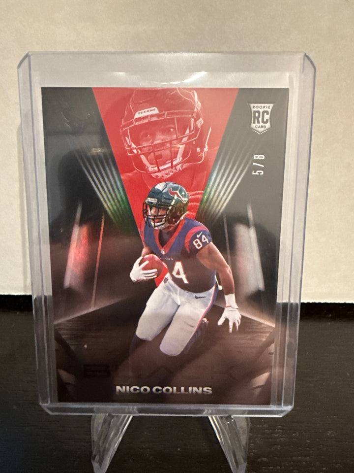 Nico Collins 2021 Panini Black Ruby Rookie, 5/8