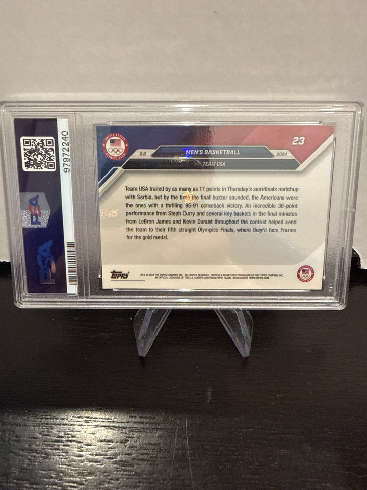 2024 Topps Now Olympic Games Men's Basketball, PSA 10 Gem Mint
