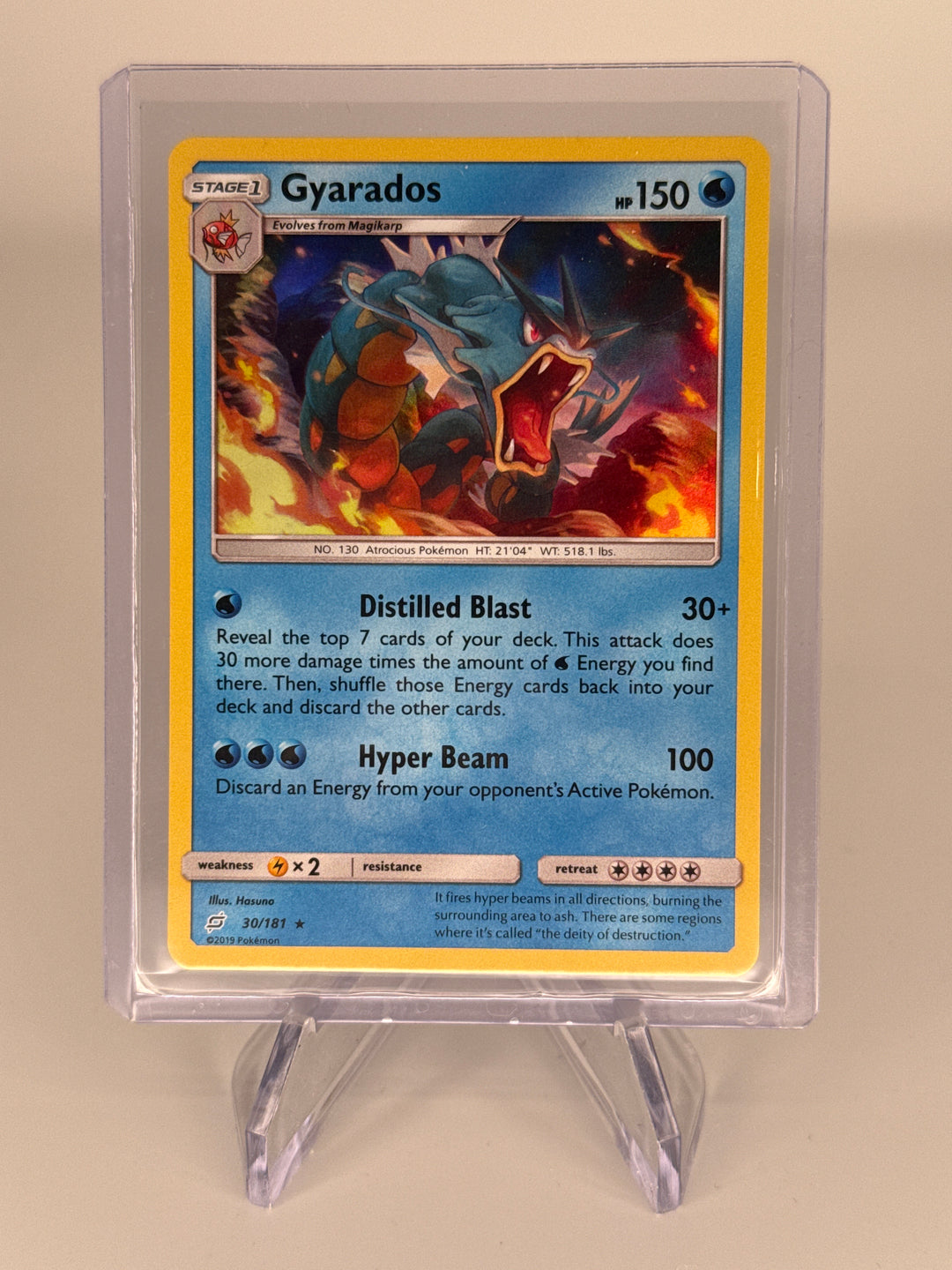 Pokemon TCG 2019 Gyarados Sun & Moon Team Up Holo, 30/181