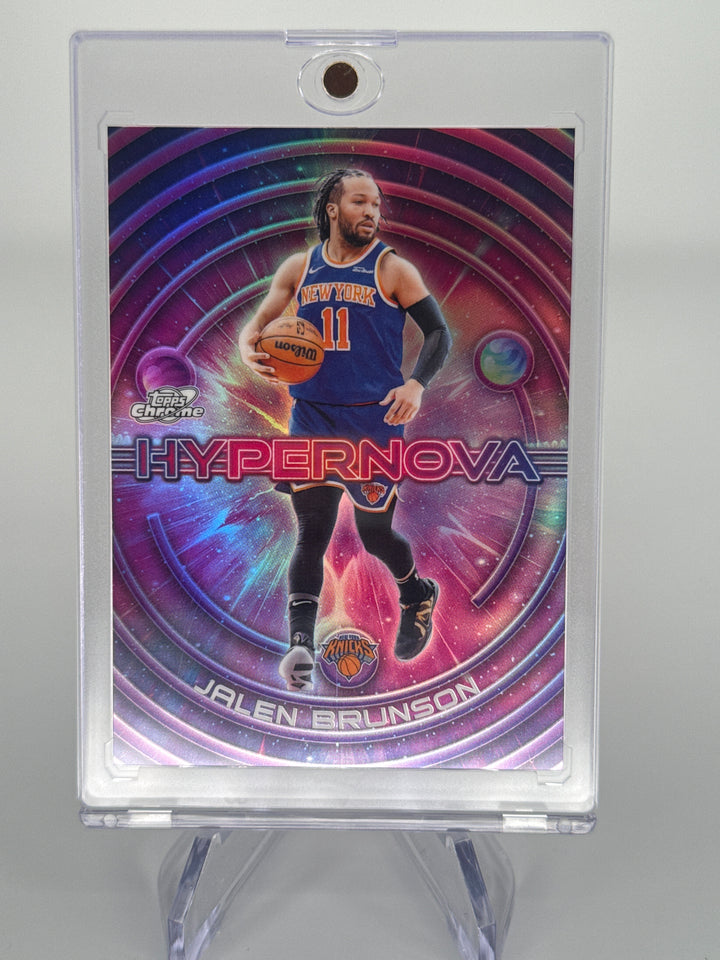 Jalen Brunson 2026 Topps Chrome Cosmic Hypernova SSP Case Hit