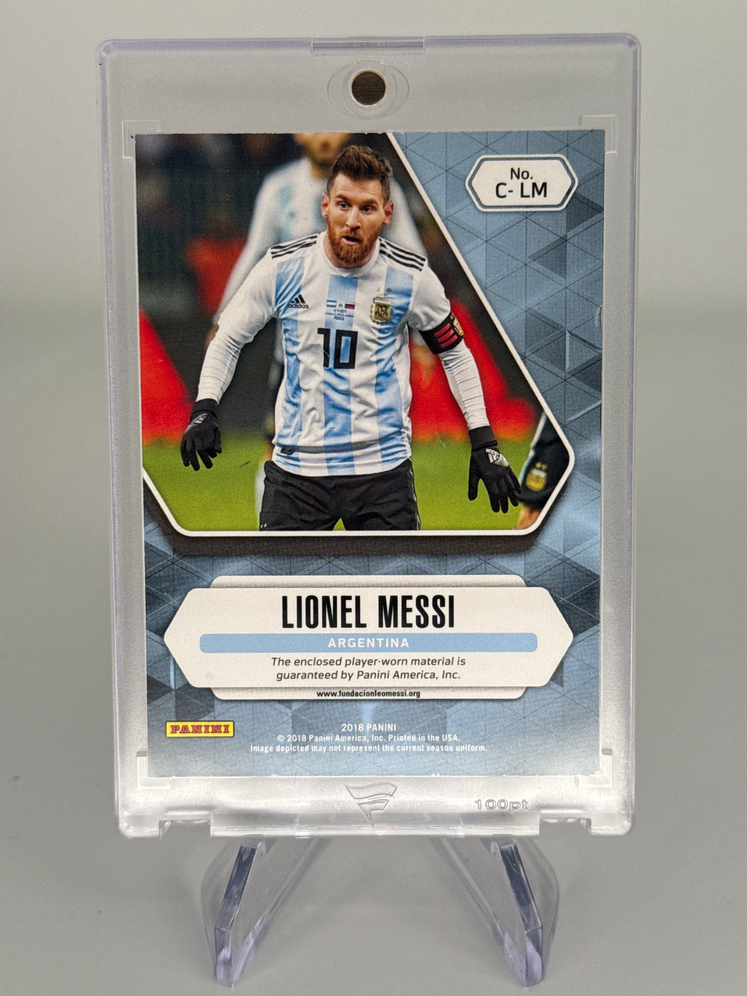 Lionel Messi 2018 Panini Player Worn Jersey