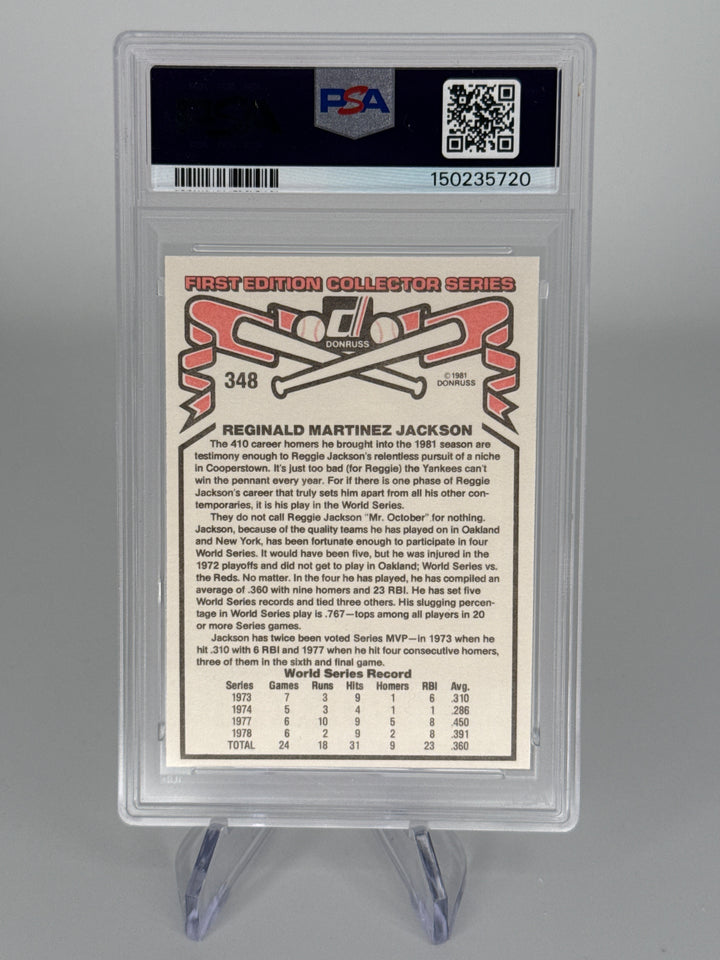 Reggie Jackson 1981 Donruss, PSA 9 Mint