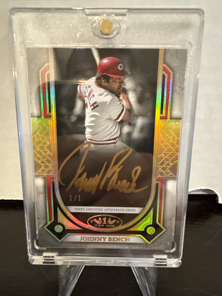 Johnny Bench 2024 Topps Tier One 1/1 Auto