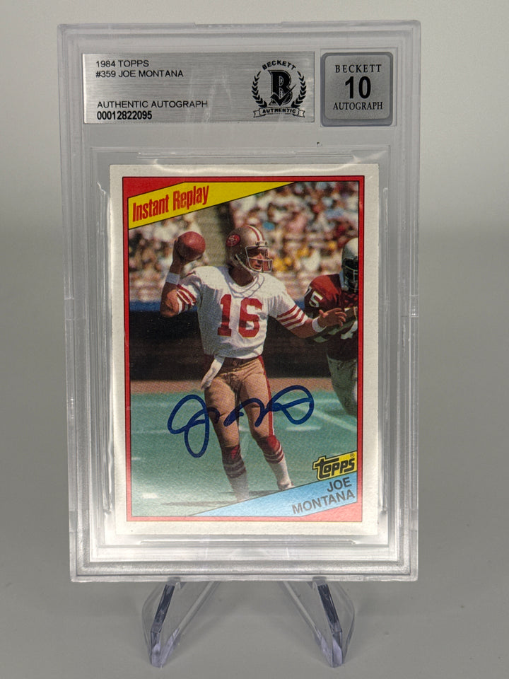 Joe Montana 1984 Topps BGS Authentic Auto