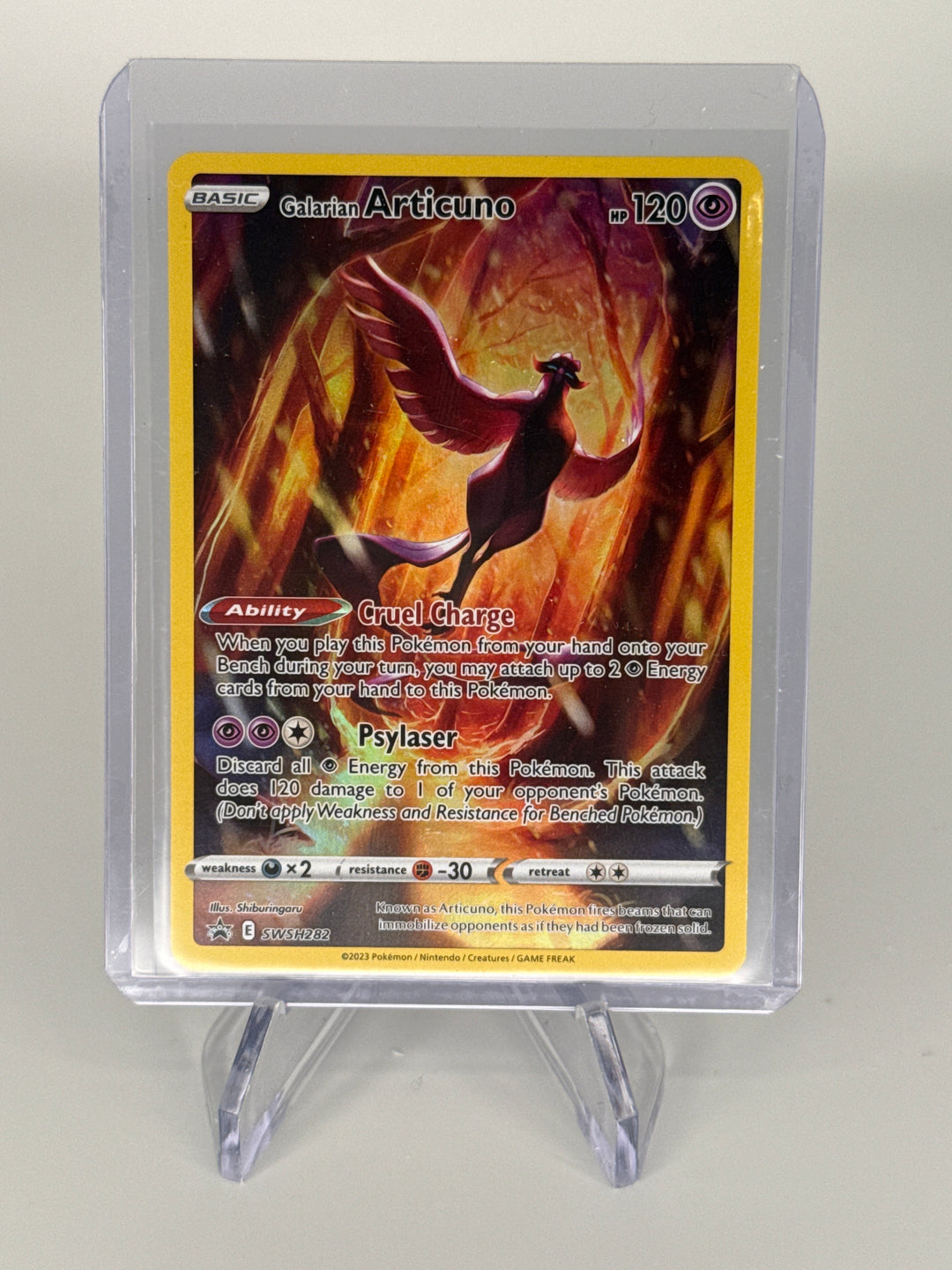 Pokemon TCG 2023 Galarian Articuno Crown Zenith Tin Black Star Promo, SWSH282