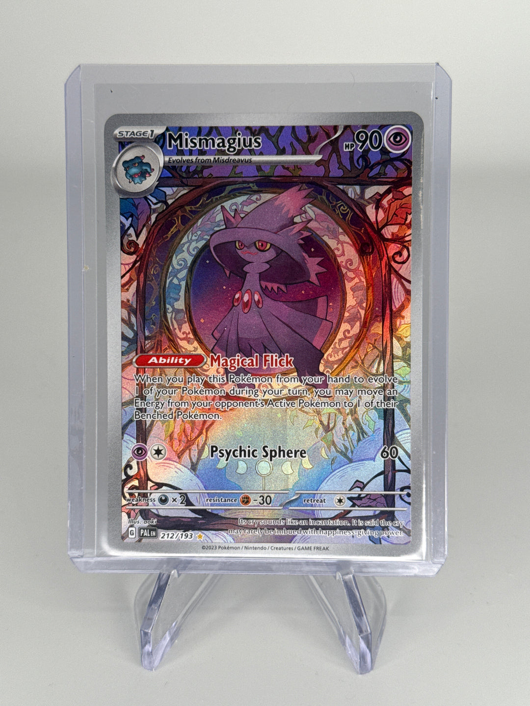 Pokemon TCG 2023 Mismagius Paldea Evolved Illustration Rare, 212/193