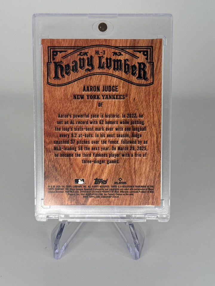 Aaron Judge 2026 Topps Series One Heavy Lumber SSP Case Hit