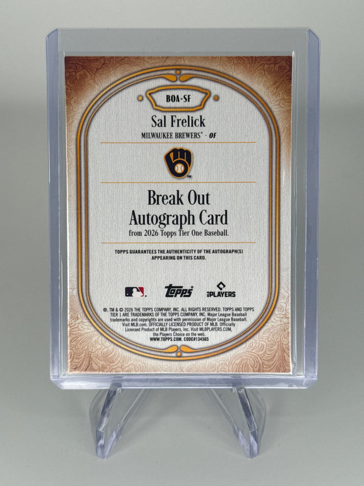 Sal Frelick 2026 Topps Tier One Breakout Auto, 04/10