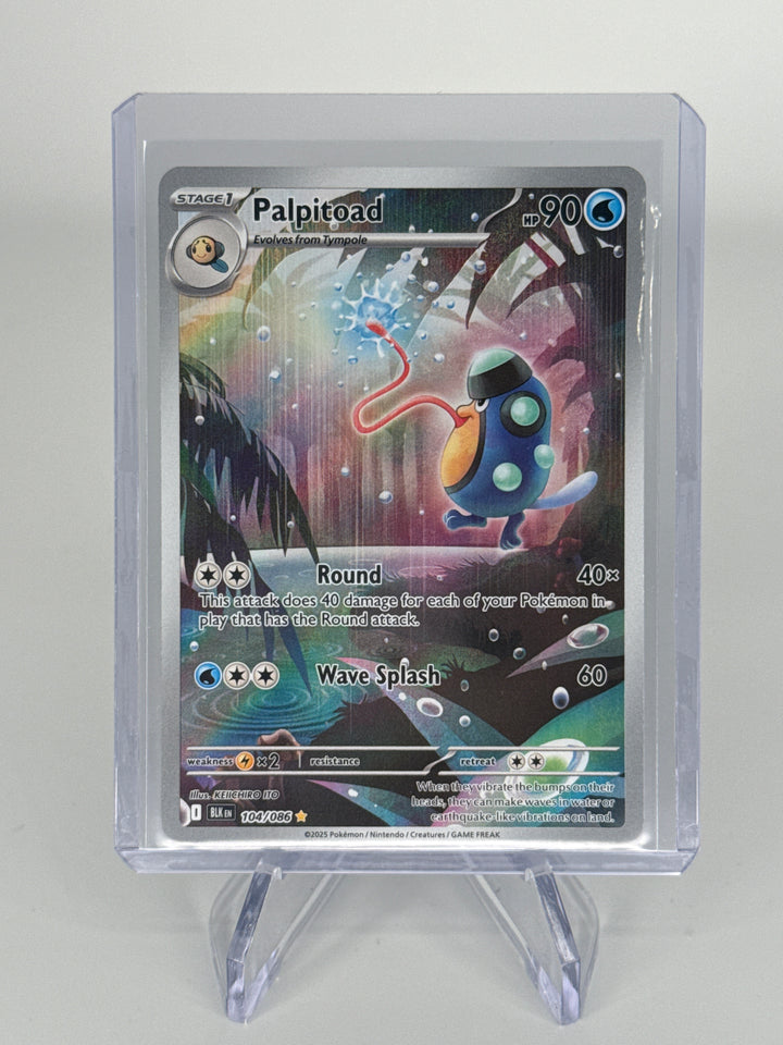 Pokemon TCG 2025 Palpitoad Black Bolt Full Art Illustration Rare, 104/086