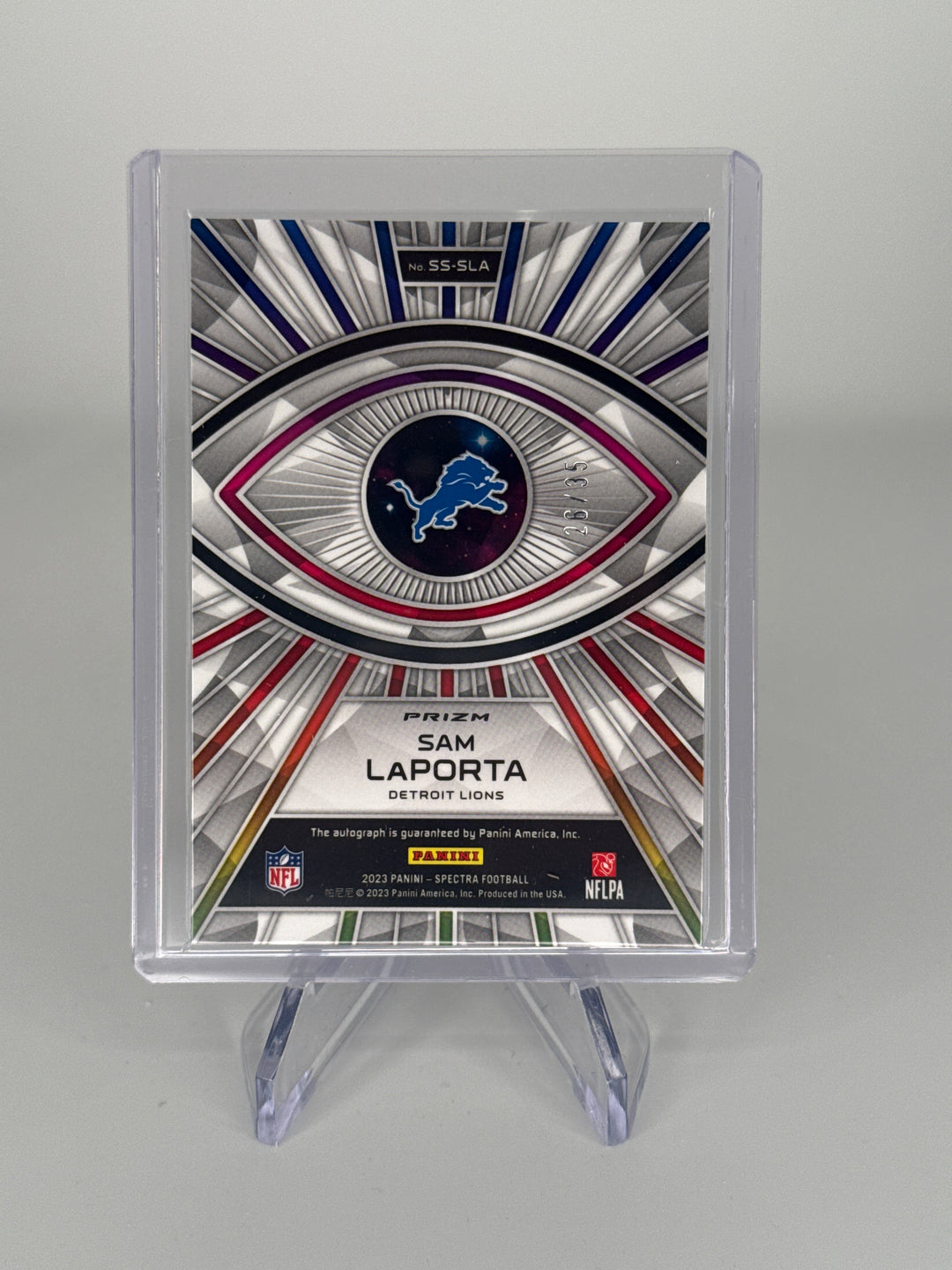 Sam Laporta 2023 Panini Spectra Spectral Meta Prizm Auto, 26/35