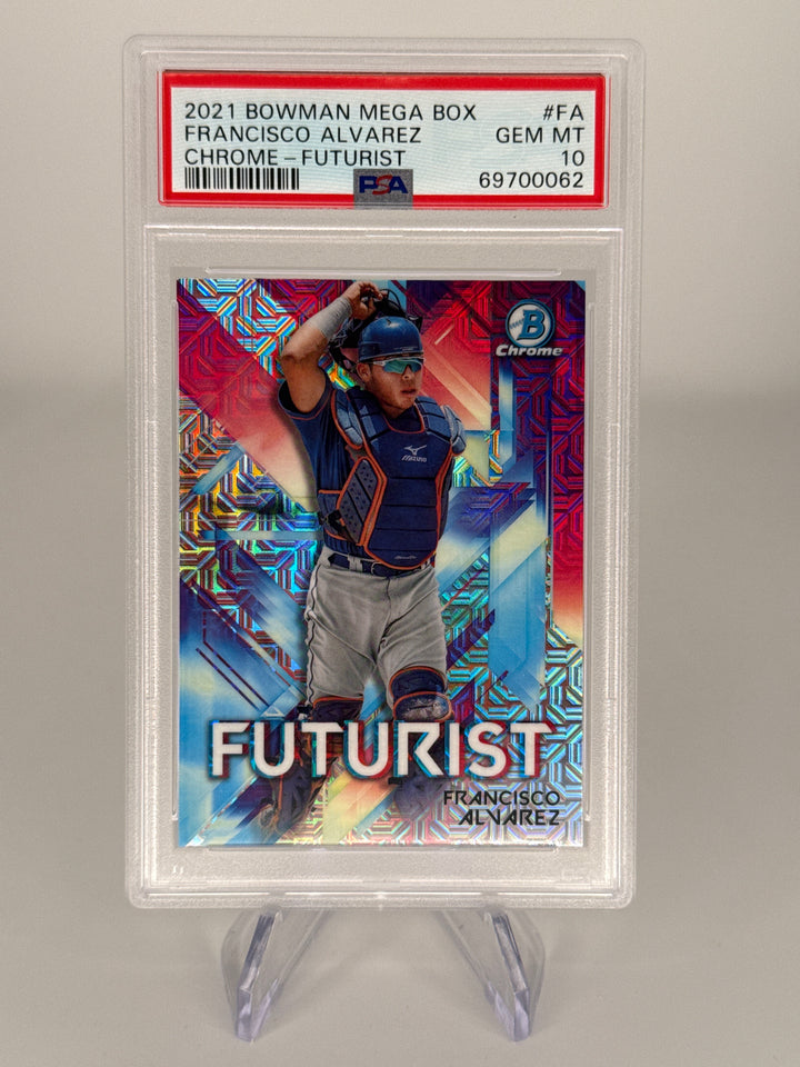 Francisco Alvarez 2021 Bowman Chrome Mega Box Futurist, PSA 10 Gem Mint