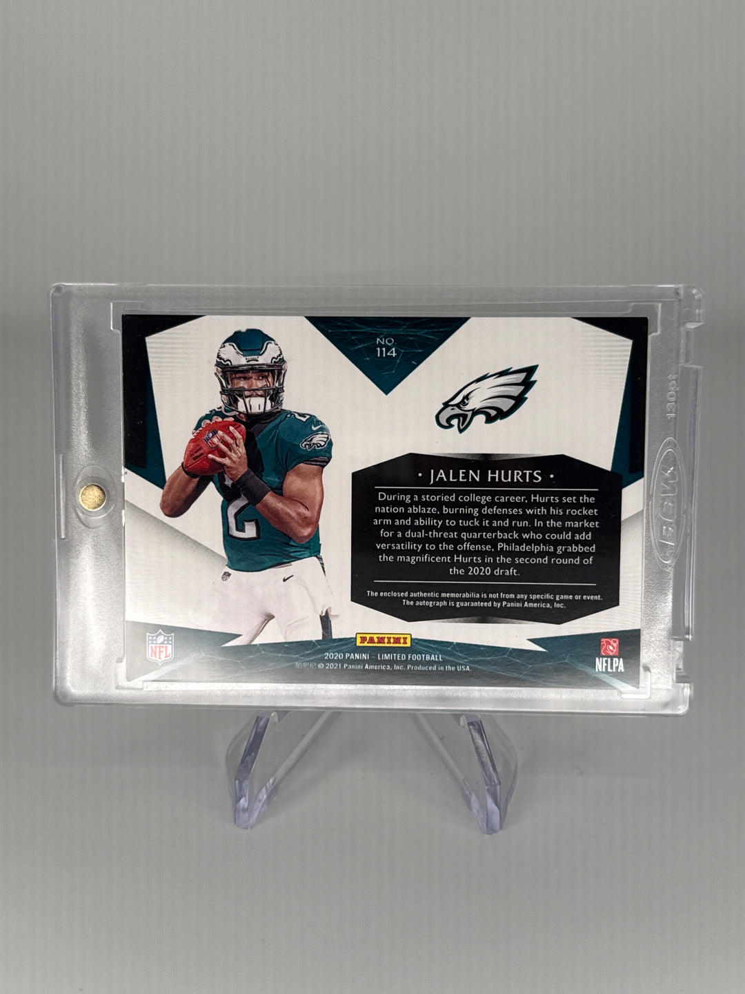 Jalen Hurts 2020 Panini Limited Rookie Patch Auto, 034/175