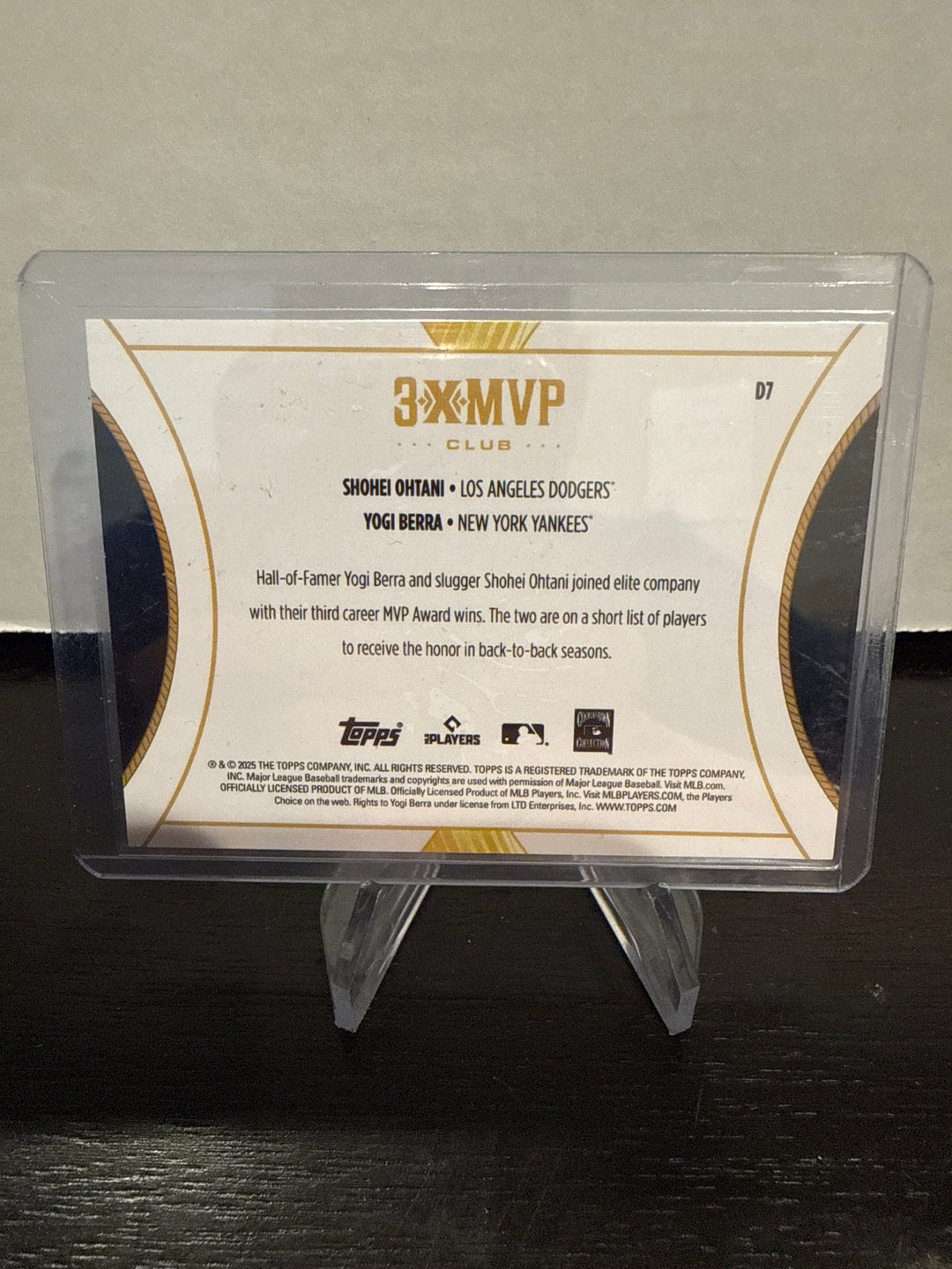 Shohei Ohtani/Yogi Berra 2025 Topps 3X MVP Rainbow Green Foil, 24/99