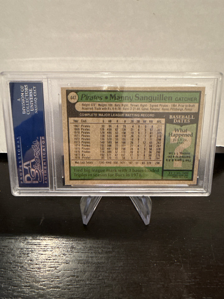 Manny Sanguillen 1979 Topps, PSA 8