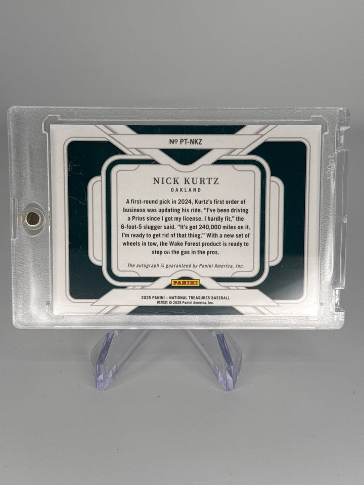 Nick Kurtz 2025 Panini National Treasures Rookie Auto, 21/49