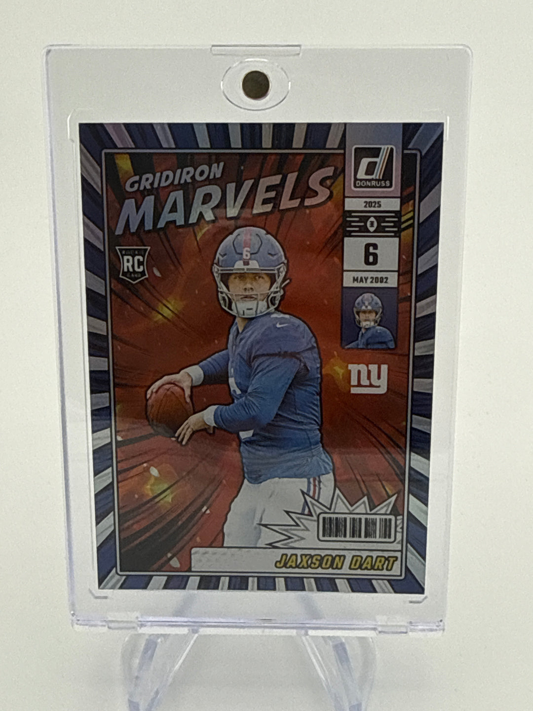 Jaxson Dart 2025 Panini Donruss Gridiron Marvels SSP Case Hit