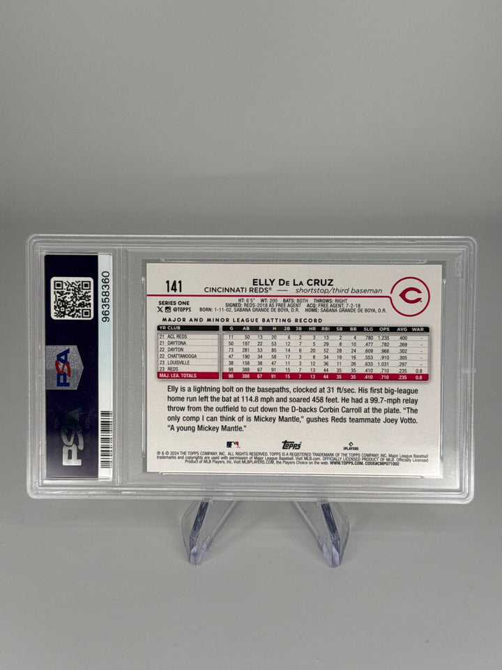 Elly De La Cruz 2024 Topps Yellow Rookie, PSA 10 Gem Mint