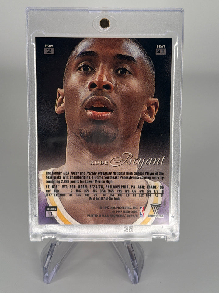 Kobe Bryant 1996 Flair Showcase Showpiece Rookie, Row 2