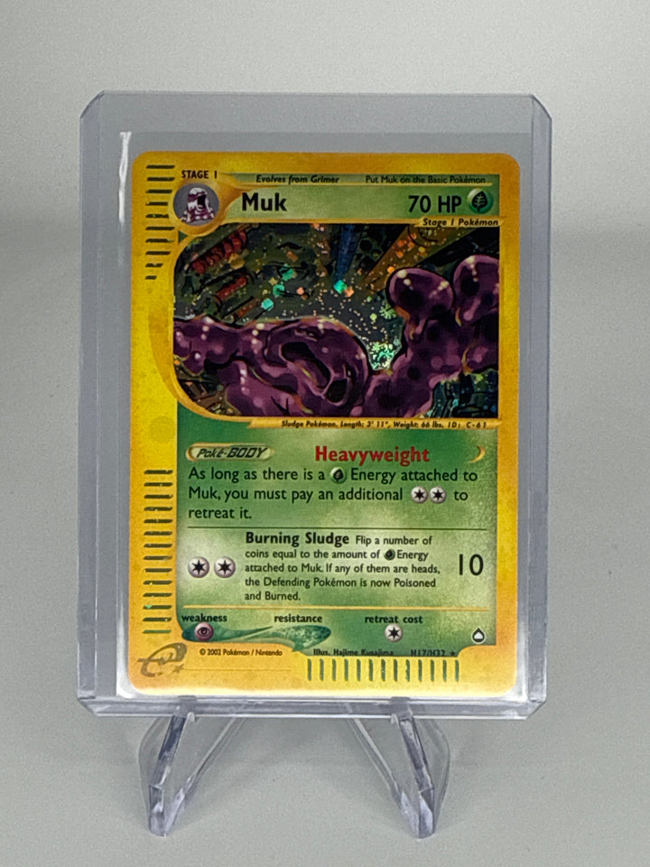 Pokemon TCG 2002 Muk Aquapolis E-Reader Holo, H17/H32