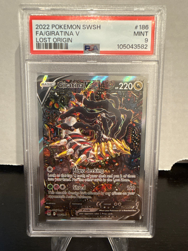 Pokemon TCG 2022 Giratina V Alt Art Lost Origin, 186/196, PSA 9 Mint