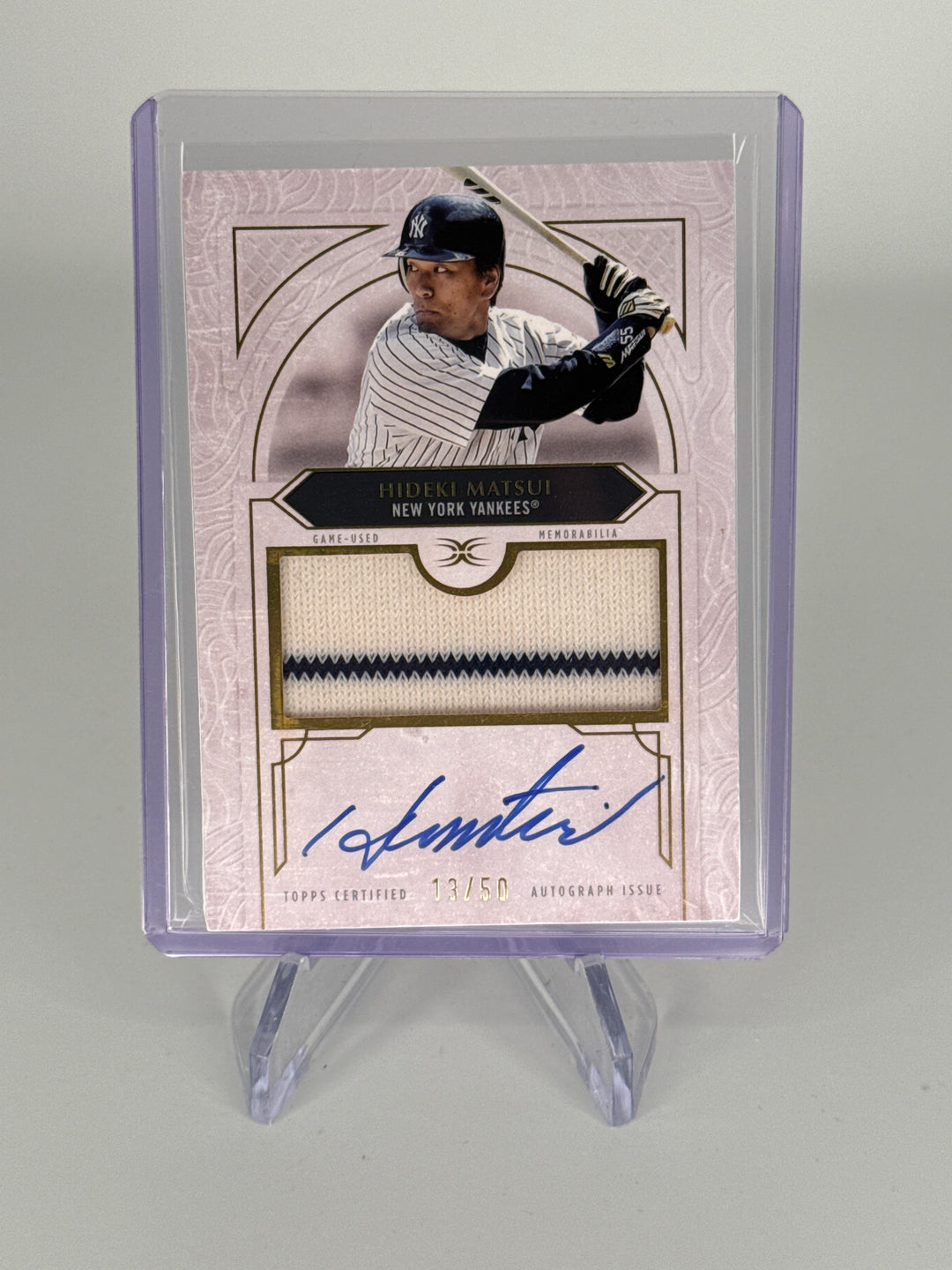 Hideki Matsui 2025 Topps Definitive Collection Auto Relic, 13/50
