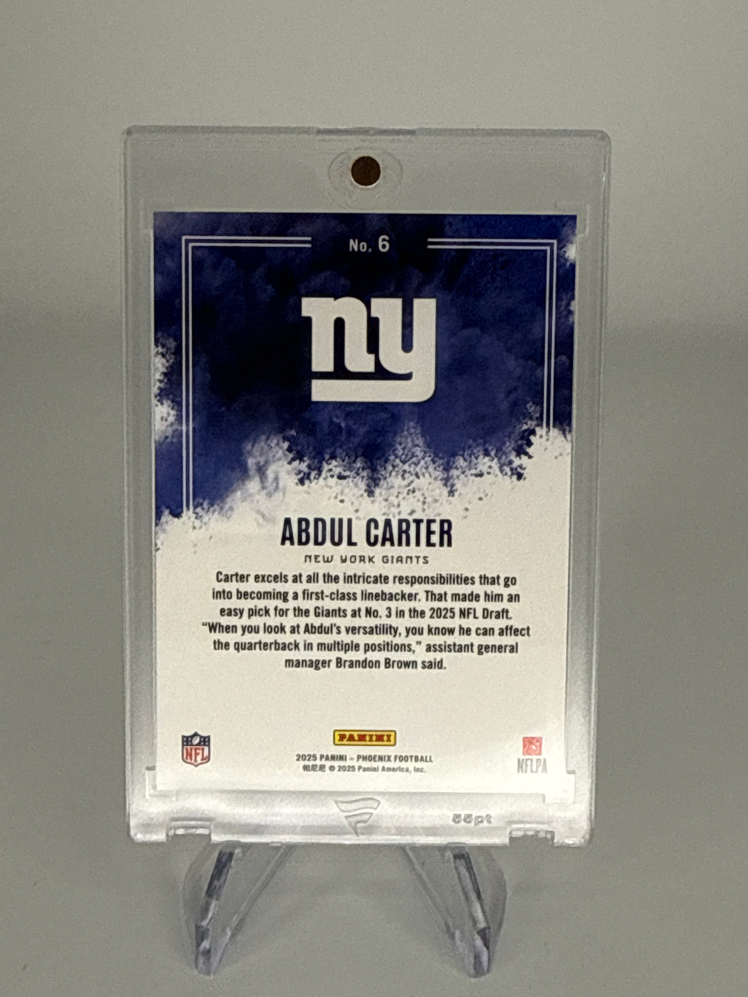 Abdul Carter 2025 Panini Phoenix SSP Color Blast Case Hit Rookie