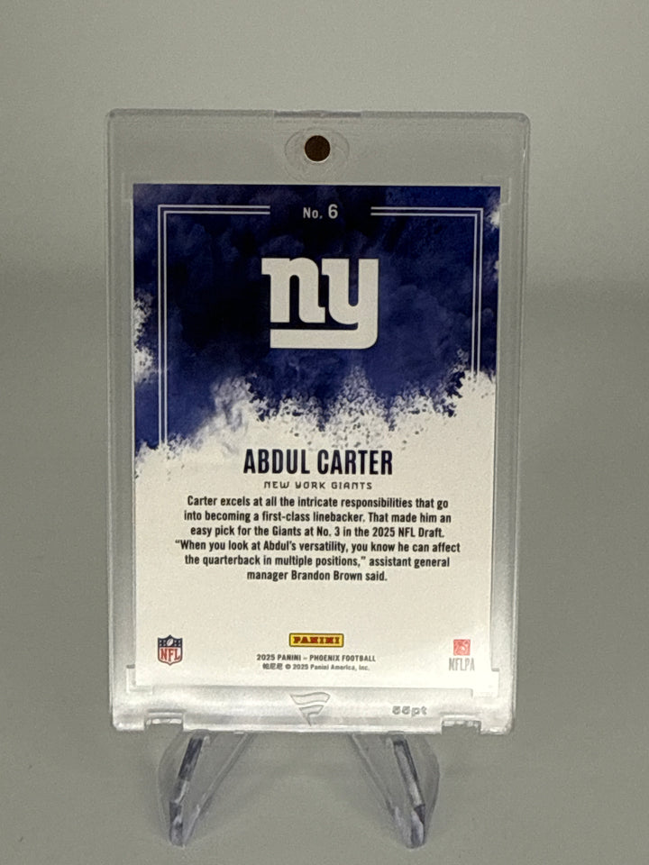 Abdul Carter 2025 Panini Phoenix SSP Color Blast Case Hit Rookie