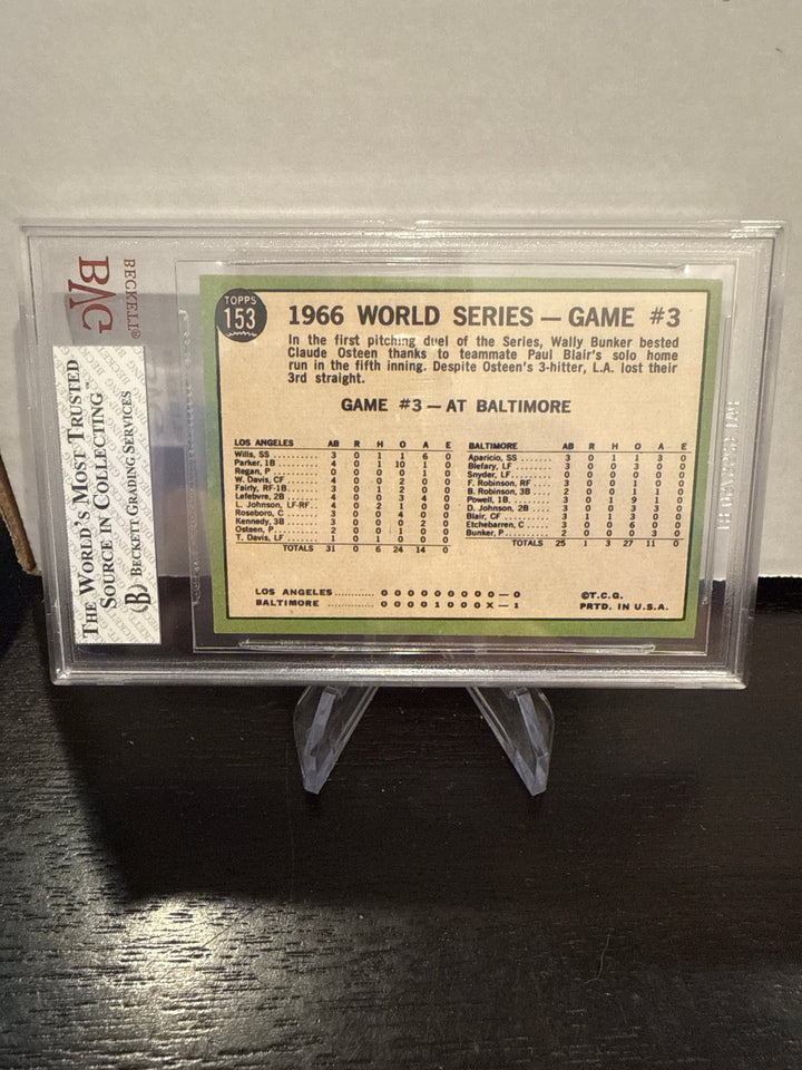 1967 Topps World Series Game 3, Blair's Homer Defeats L.A., BVG 7.5