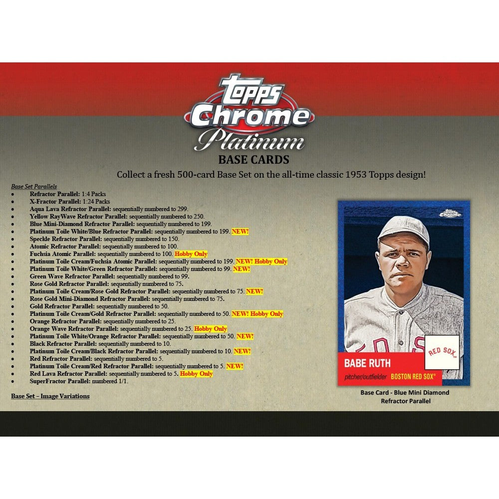 2022 Topps Chrome Platinum Anniversary 1953 Baseball Hobby Box