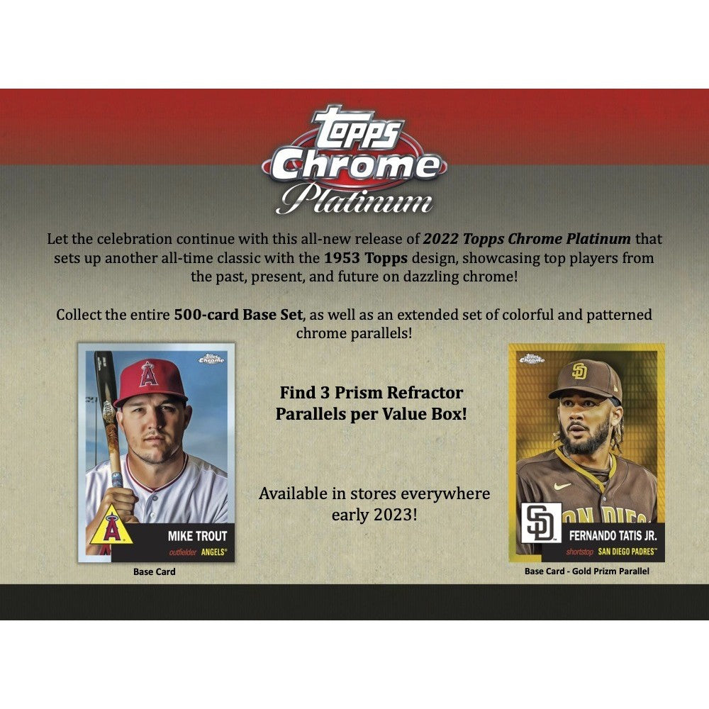 2022 Topps Chrome Platinum Anniversary 1953 Baseball Blaster Box