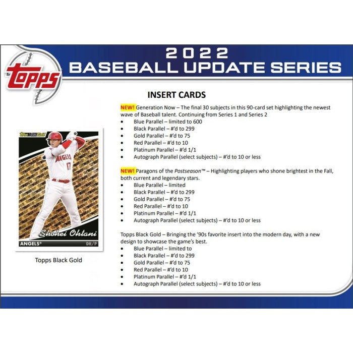2022 Topps Update Series Baseball Hobby Pack
