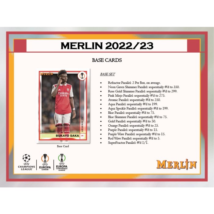 2022-2023 Topps Chrome UEFA Club Competitions Merlin Soccer Blaster Box