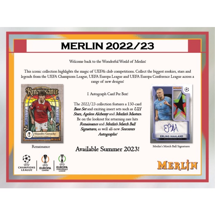 2022-2023 Topps UEFA Club Competitions Merlin Chrome Soccer Hobby Box