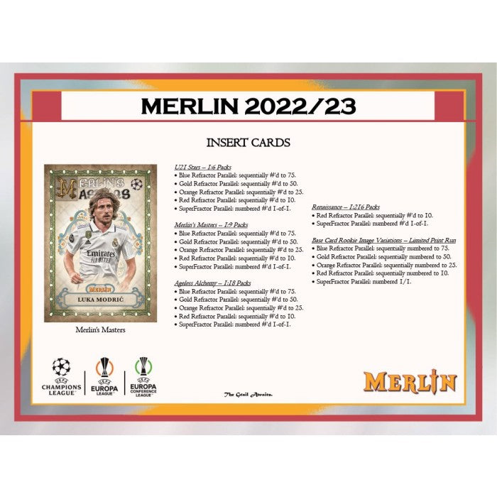 2022-2023 Topps UEFA Club Competitions Merlin Chrome Soccer Hobby Box