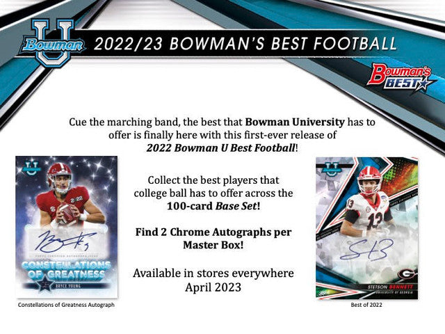 2022-2023 Topps Bowman Best University Football Hobby Mini Box