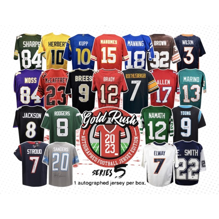 2023 Gold Rush Autographed Football Jersey, Series 5