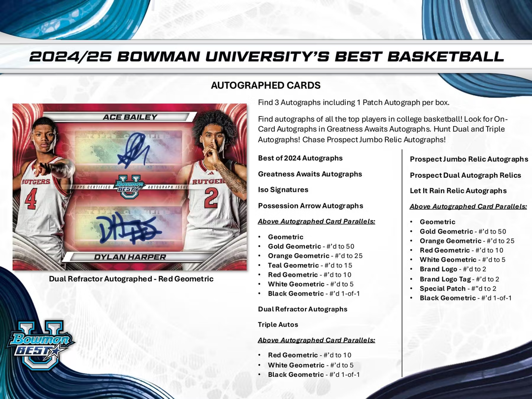 2024-2025 Bowman Best University Basketball Hobby Box