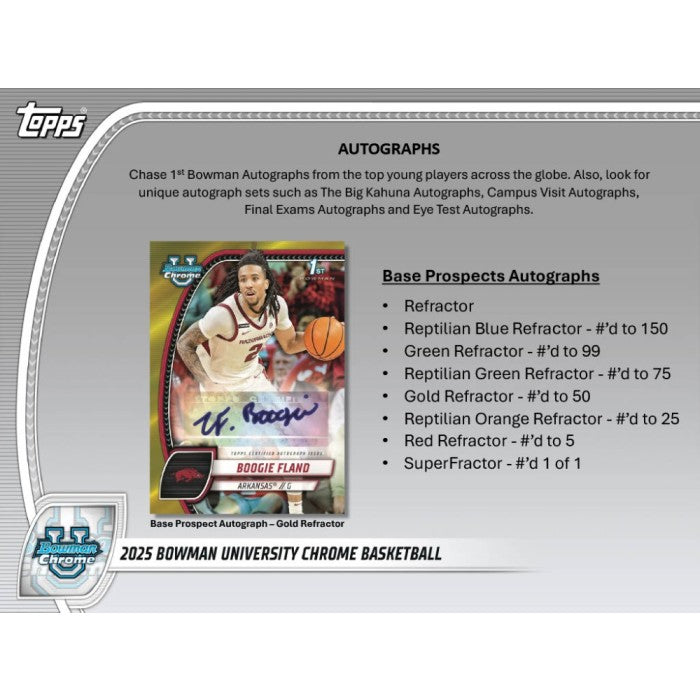 2024-2025 Bowman University Chrome Basketball Hobby Box