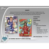 2024-2025 Bowman University Chrome Basketball Hobby Box