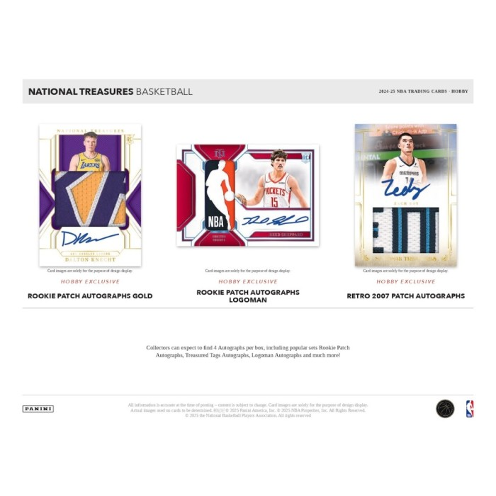 2024-2025 Panini National Treasures Basketball Hobby Box