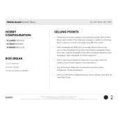 Product feature sheet with text and icons on a white background