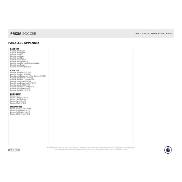 2024-2025 Panini Prizm English Premier League Soccer Hobby Box