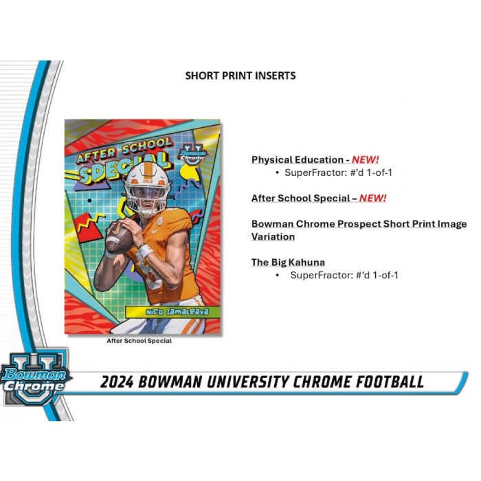 2024 Topps Bowman Chrome University Football Jumbo Box
