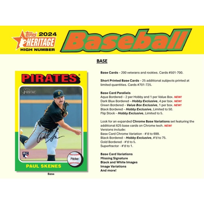 2024 Topps Heritage High Number Baseball Hobby Box