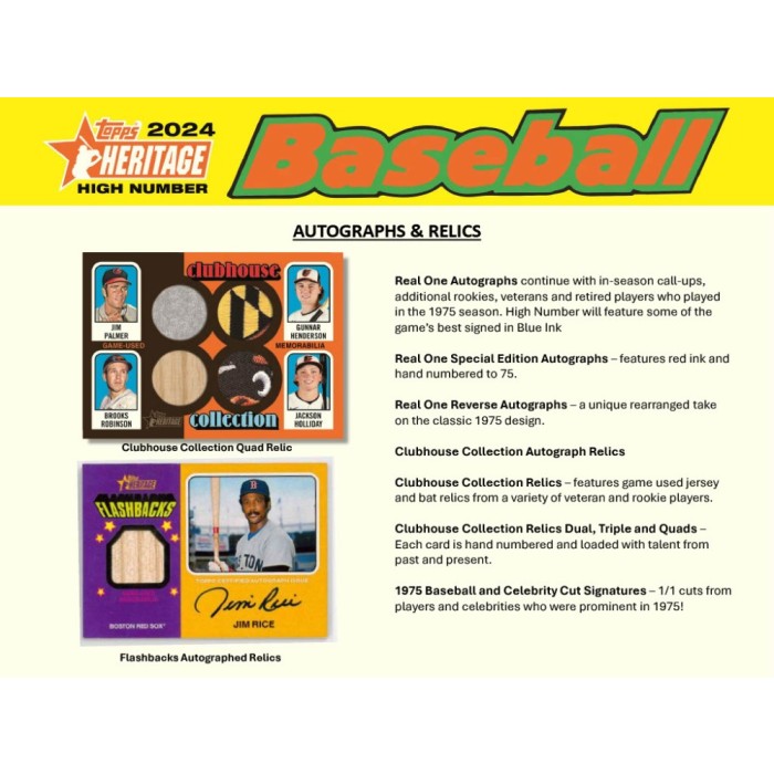 2024 Topps Heritage High Number Baseball Hobby Box